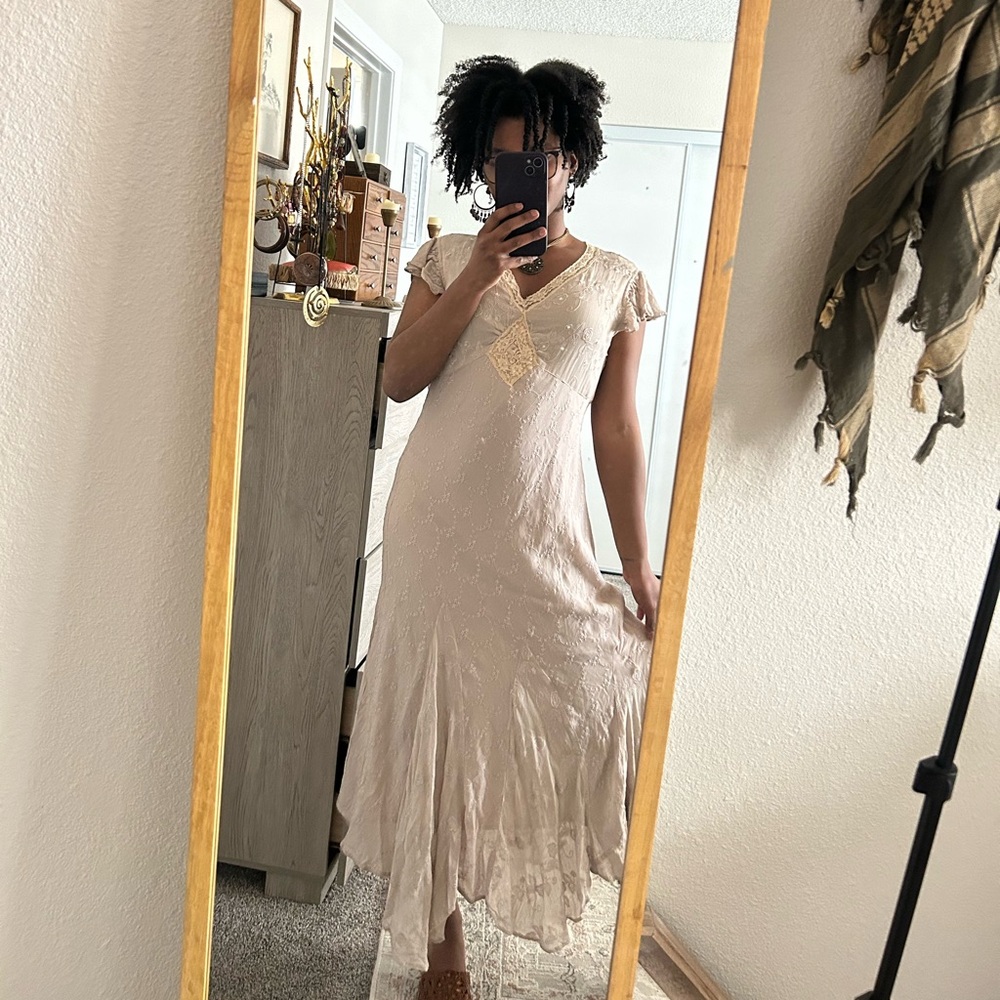 Newport News y2k vintage princess fairy asymmetrical maxi dress